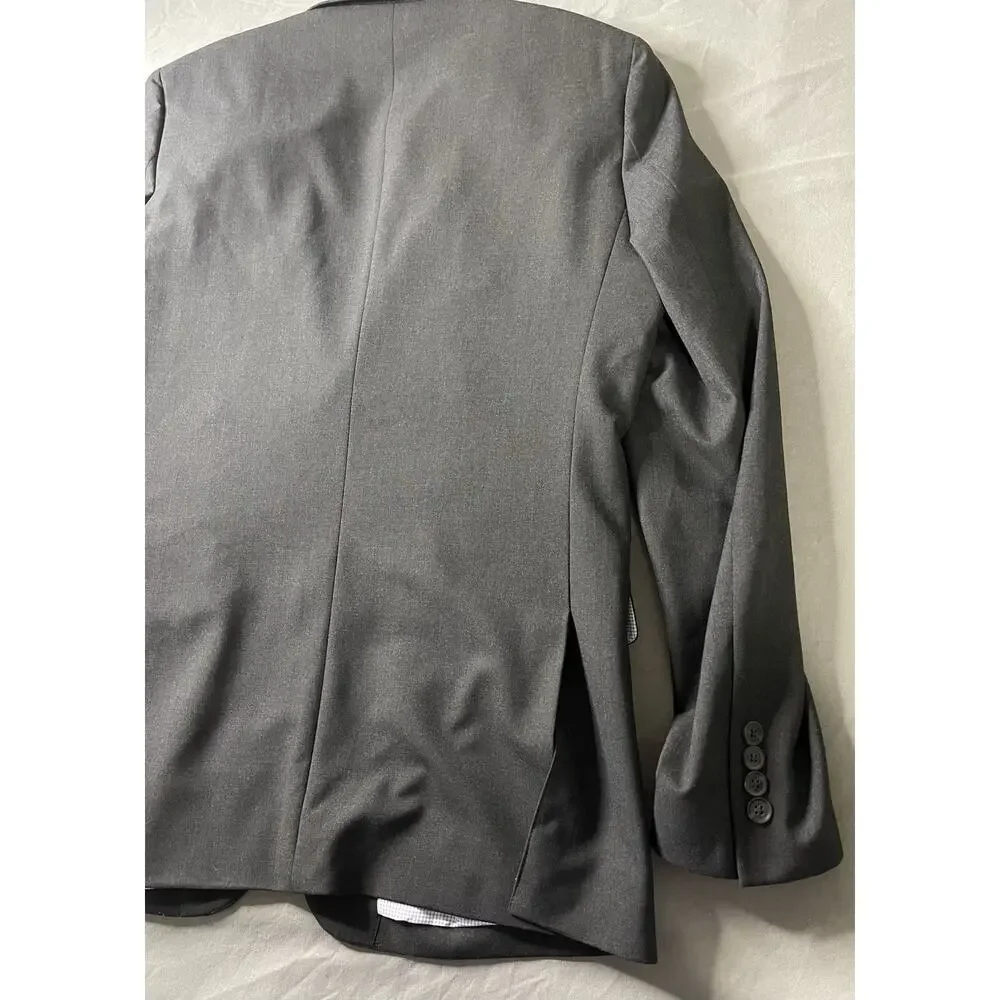 Egara Gray Skinny Fit Stretch Blazer Jacket Men’s 40L Excellent Condition